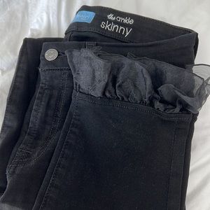 NWOT 7 for all mankind B(air) ankle skinny jeans black. Size 27